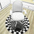 3D Vortex Carpet Black White Grid Bottomless Hole Illusion Rug Living Room Bedroom Anti-Slip Floor Mats Home Fashion Carpet Rugs