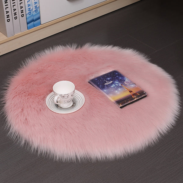 Hair Plush Carpet Floor Mats Household Floor MatsWool Round Bedroom Carpets