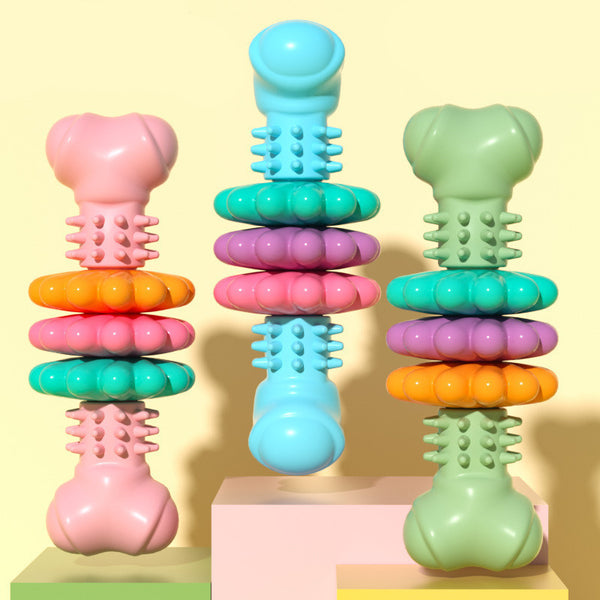 Dog Chew Toy Dog Bone TypeDogs Teeth Cleaning Toys Indestructible TPR Bone Chewing Bite Resistant Teething ToysPet Products