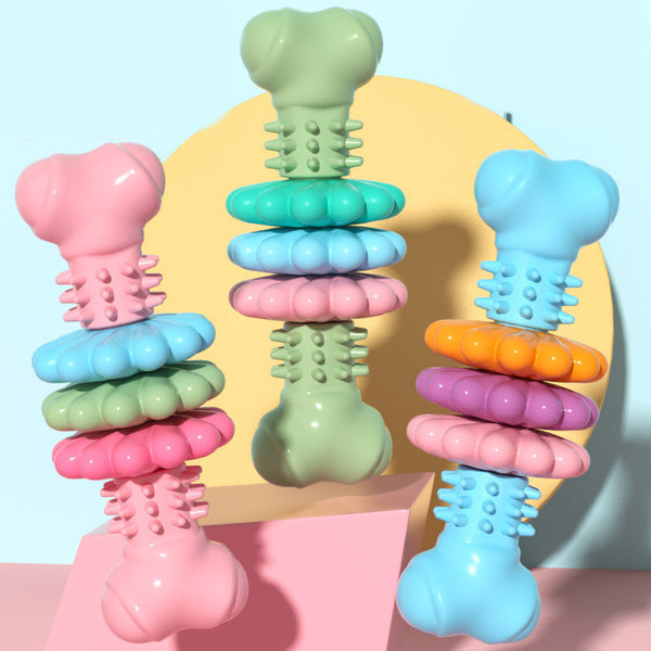 Dog Chew Toy Dog Bone TypeDogs Teeth Cleaning Toys Indestructible TPR Bone Chewing Bite Resistant Teething ToysPet Products
