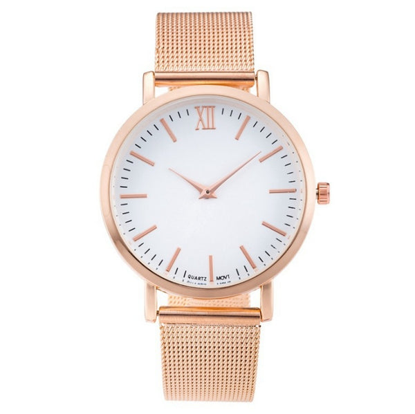Vansvar fashion brand silver and gold mesh band creative marble wristwatch casual women quartz watches gift relogio feminino
