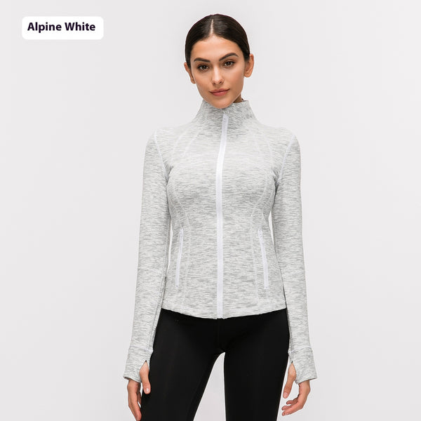 Yoga Sports Jacket Women Elastic Zipper Running Fitness Yoga Jackets