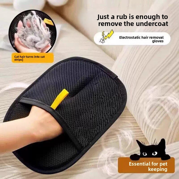 Pet hair removal glove