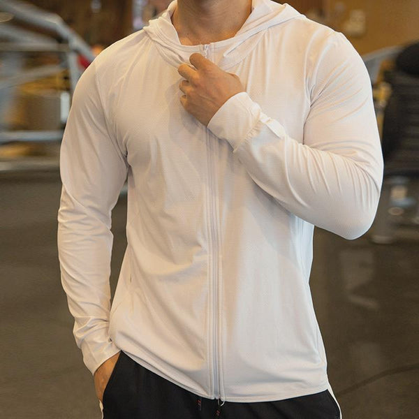 Sunscreen Men's Thin Sports Fitness Jacket Track And Field Training Suit