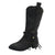 Retro Tassel Boots With Braided Rope Strap Buckle Design Shoes Winter Footwear New Mid-calf Knight Western Boots For Women
