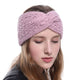 Acrylic Thick Wool Knitted Headband Diagonally Crossed Hair Accessories For Women