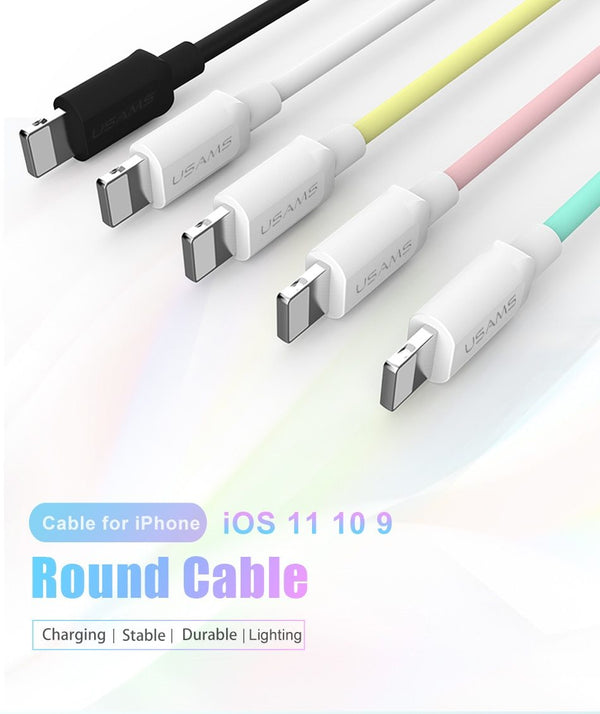 Compatible WithUSB Cable ForCharger X 8 7 6 6s Plus 5 5s SE,2A 1M Mobile USB Data Cable ForCable For Lightning Cable