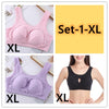 Plus Size Women Bra Ladies Cotton Quake-Proof Underwear Sleep Tops No Buckles Non Wire Lingerie With Removable Padded