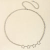 Simple Fashion Men And Women Star Metal Waist Chain Sexy Cutout Five-pointed Star Body Chain Jeans Dress Accessories