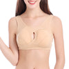 Plus Size Women Bra Ladies Cotton Quake-Proof Underwear Sleep Tops No Buckles Non Wire Lingerie With Removable Padded