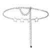 Simple Fashion Men And Women Star Metal Waist Chain Sexy Cutout Five-pointed Star Body Chain Jeans Dress Accessories