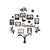 Photo frame tree 3d wall sticker