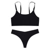 Women Seamless Bra Set Sexy Thong Low Waist Panties Wire Free Bra Bralette Lingerie Brassiere Ice Silk Female Underwear Set