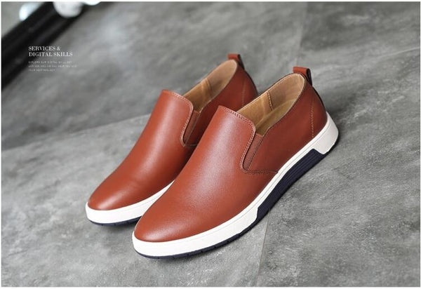 Winter Men Leather Boots Loafers Fashion Warm Cotton Brand Ankle Lace Up Shoes Footwear