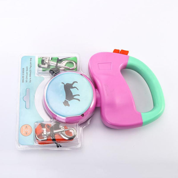 Retractable Dual Pet Dog Walking Leash