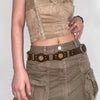 Vintage Belts For Both Men And Women With Handsome Riveted Metal Buckle Punk Hip Hop Fashion Accessories