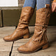 Retro Tassel Boots With Braided Rope Strap Buckle Design Shoes Winter Footwear New Mid-calf Knight Western Boots For Women